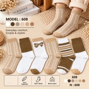 ٦ شرابات حريمي طويل كود 608