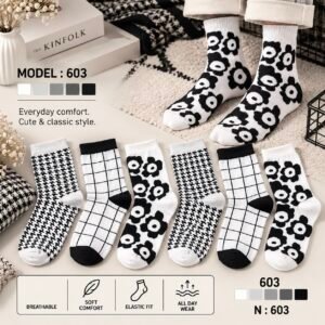 ٦ شرابات حريمي طويل كود 603